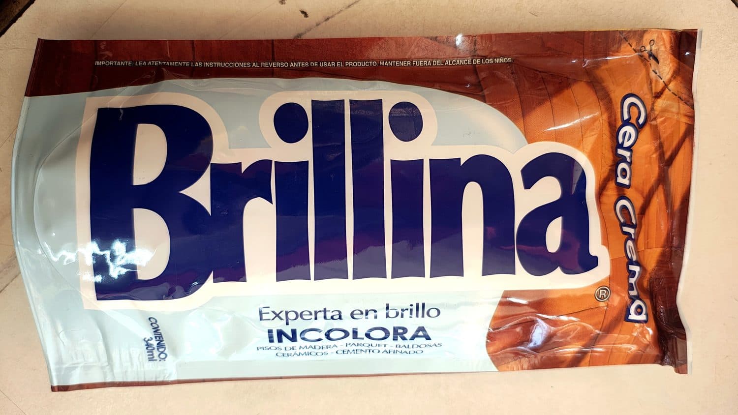 CERA CREMA BRILLINA INCOLORA DOYPACK 340ML