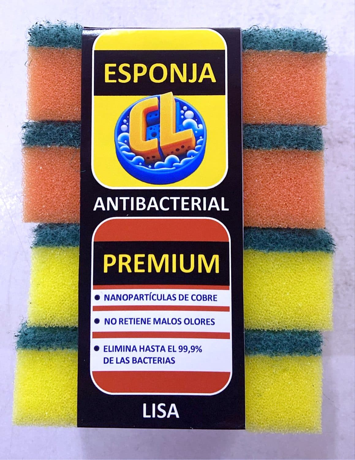 ESPONJA ANTIBATERIAL X4