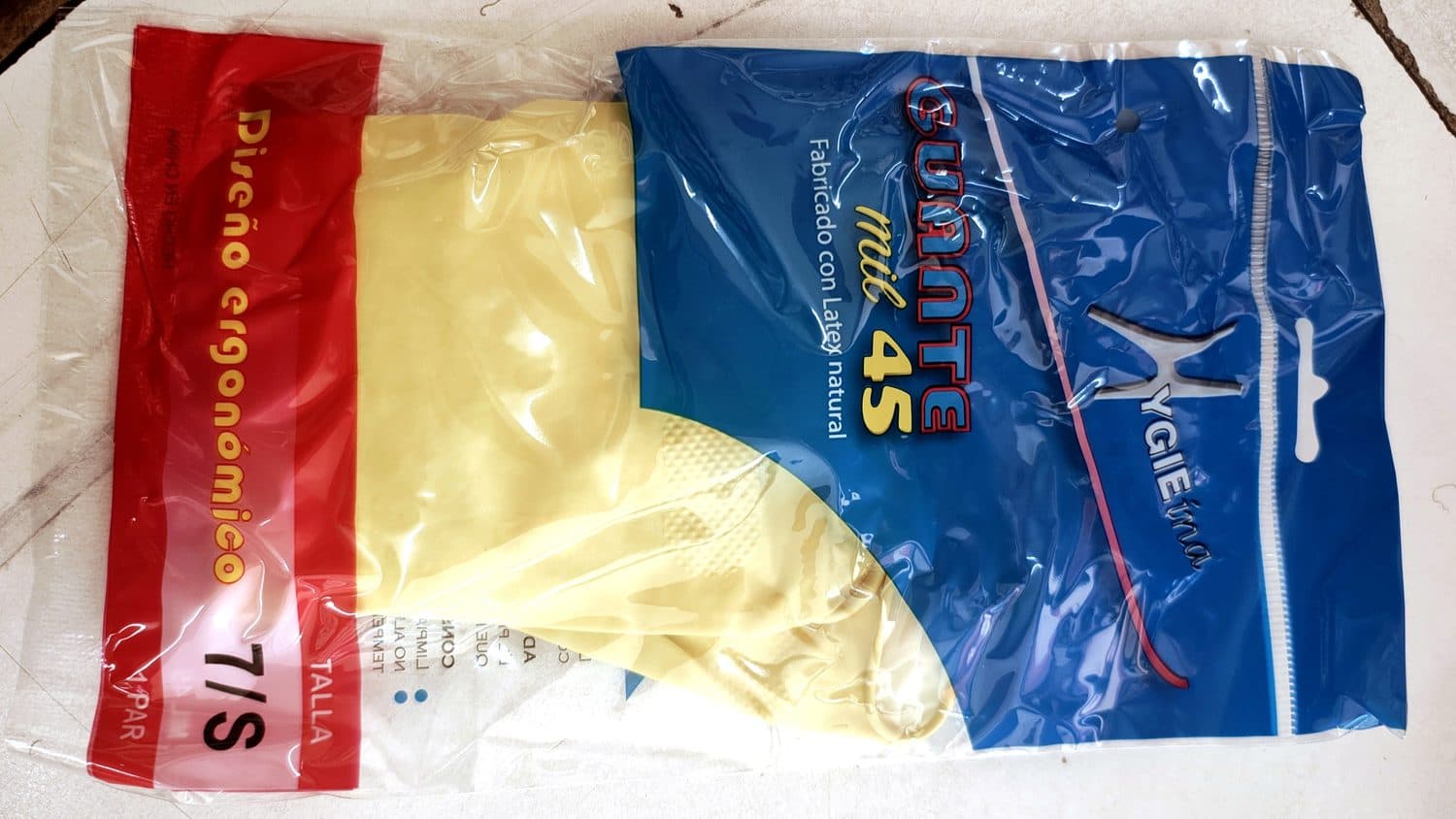 GUANTE AMARILLO HYGIEINA TALLA S