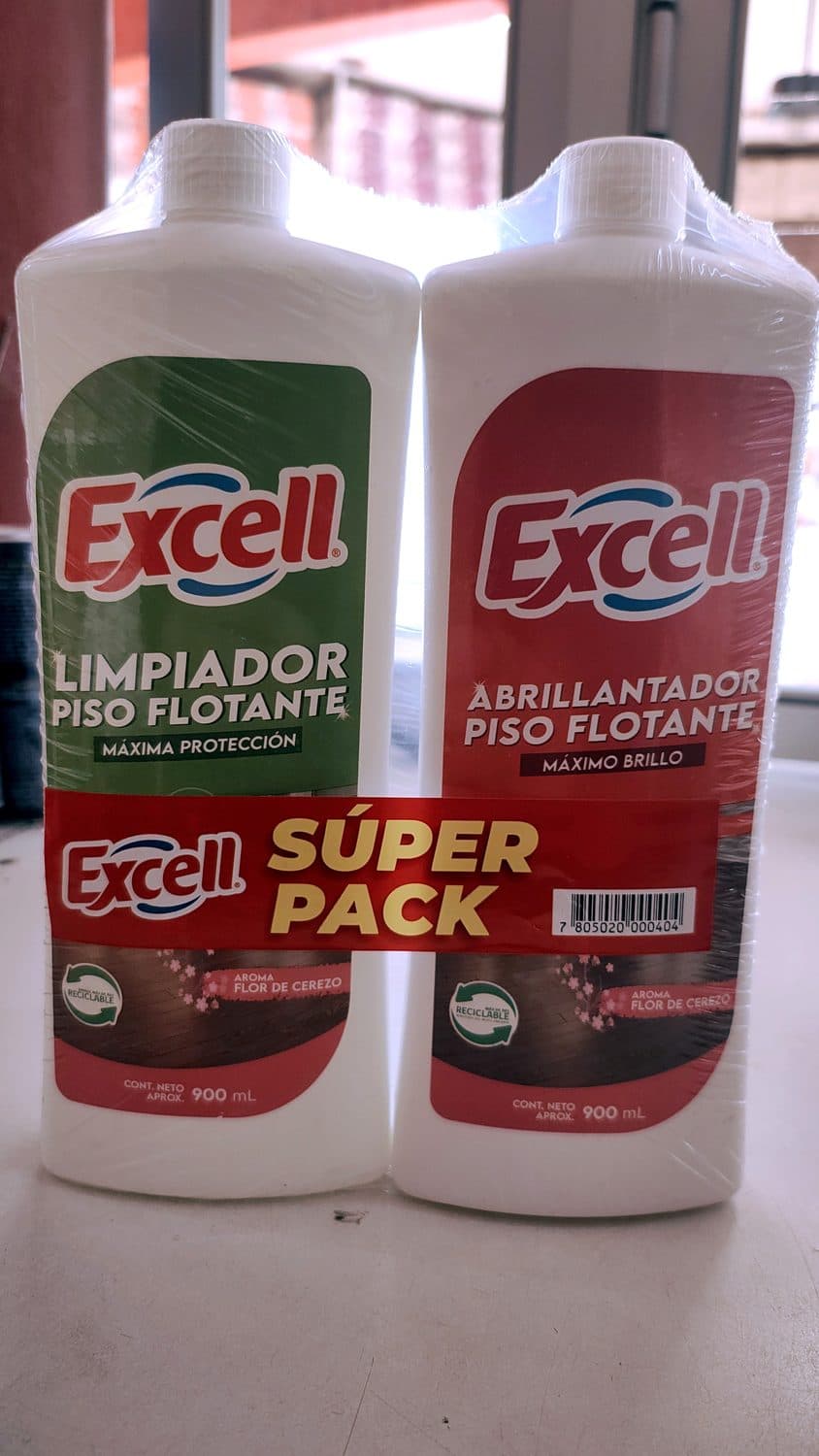 PACK LIMPIADOR + ABRILLANTADOR PISO FLOTANTE EXCELL 900ML