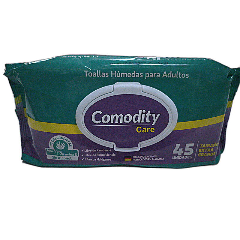 TOALLA HUMEDA ADULTO COMODITY 45UN